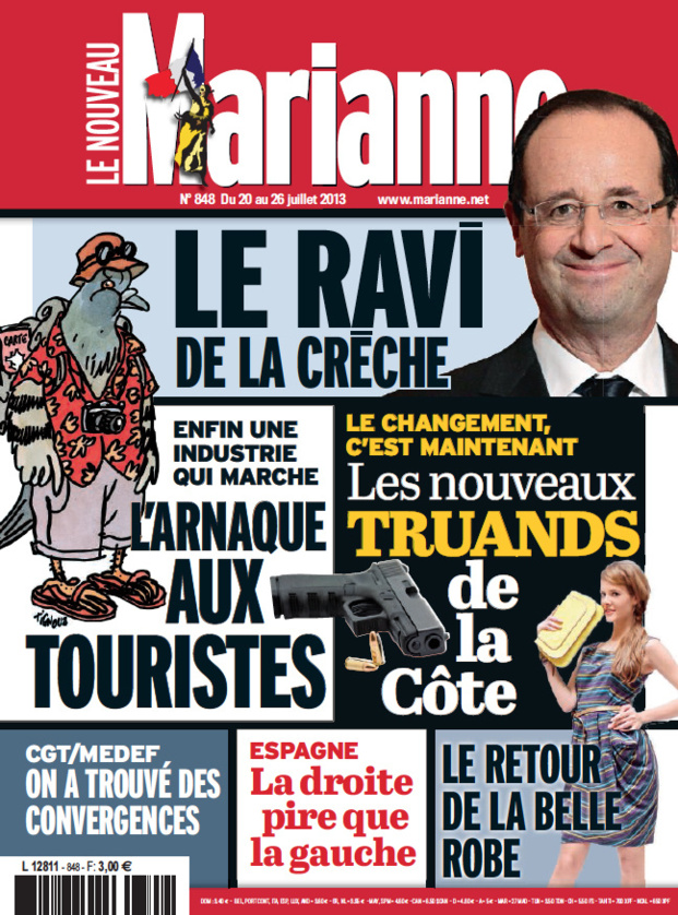 Cette semaine dans le NOUVEAU MARIANNE : Hollande ou le ravi de la crèche